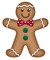 13" Metal Gingerbread with Bowtie for Wreath Accents, Wall Hangers, Crafts and Decorations